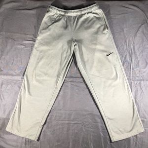 Nike Pants Adult Large Therma-Fit Polyester Gray Jogger Sweatpants Casual Mens